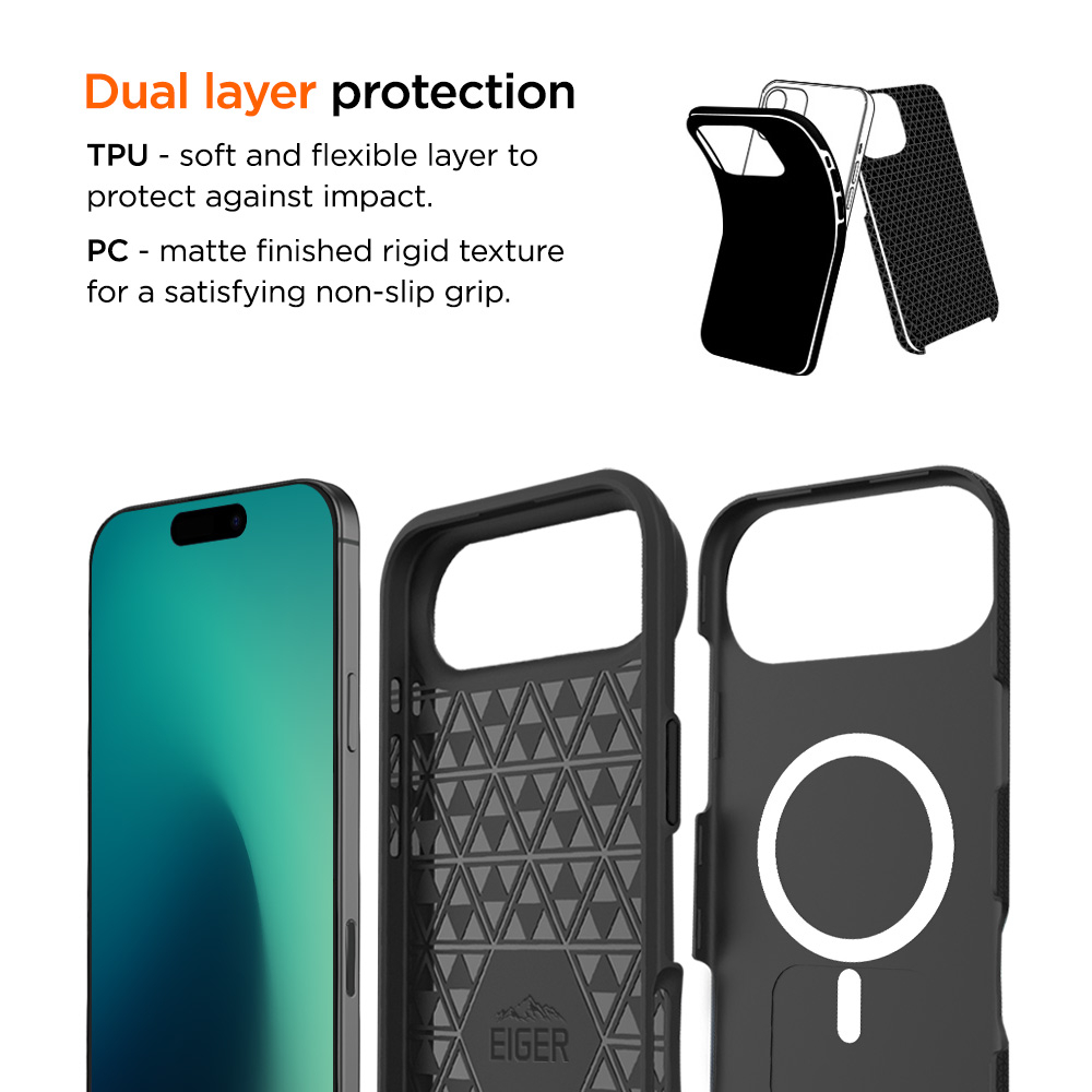 iPhone Air MagSafe North Case Premium Hybrid Schutzhülle (EGCA00901) - Schwarz