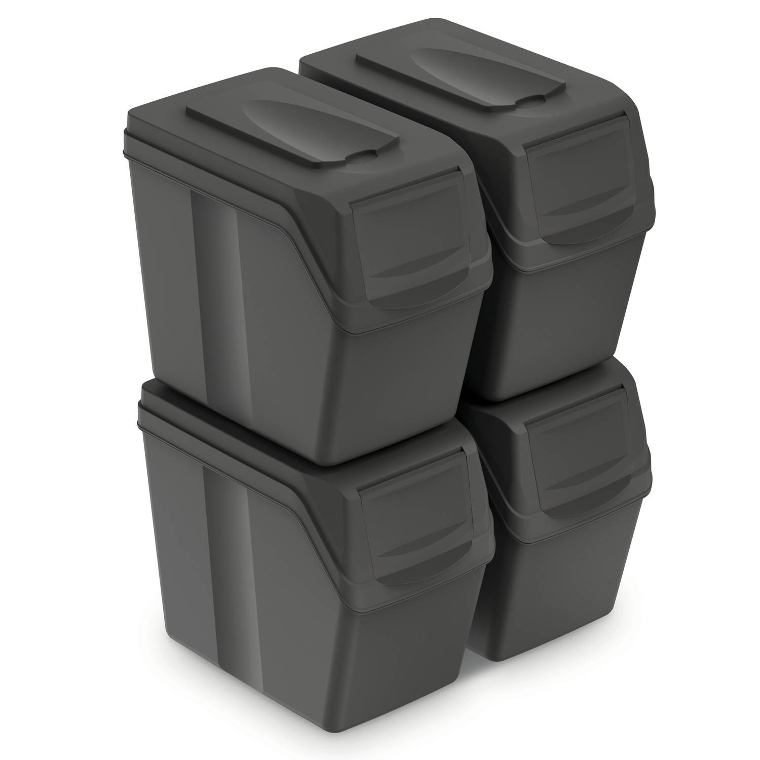 Keden set van 4 afvalscheidingsbakken - 20 liter