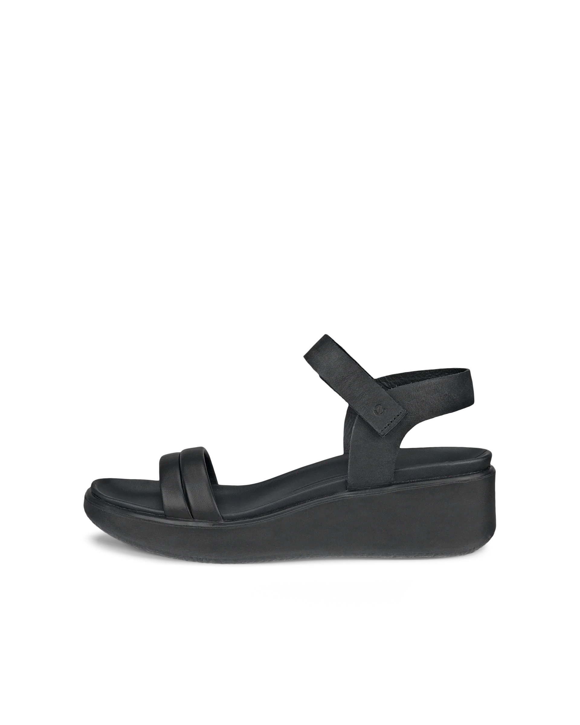 ECCO FLOWT WEDGE LX W Damen Ledersandale mit Keilabsatz Schwarz