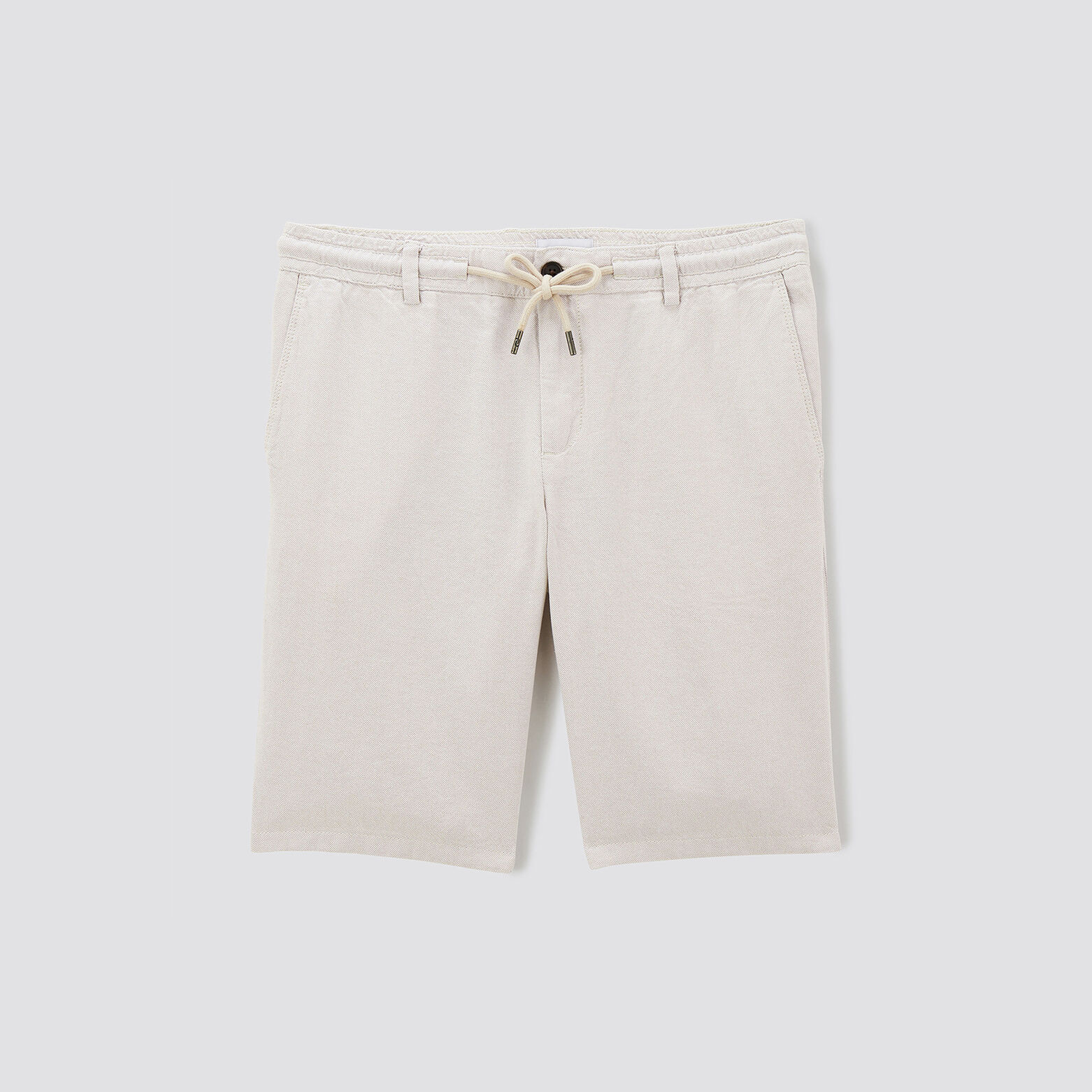 Bermuda uni en coton lin Beige