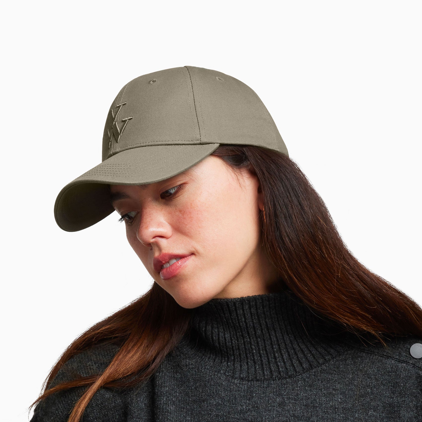 Casquettes-Casquette Clem kaki à monogramme brodé