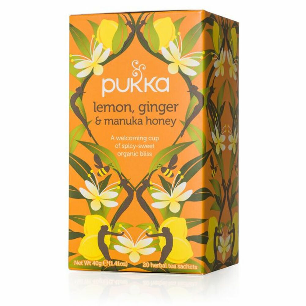 Pukka Thee Lemon, Ginger Momile, Gingera en Manuka Honey20 stuks