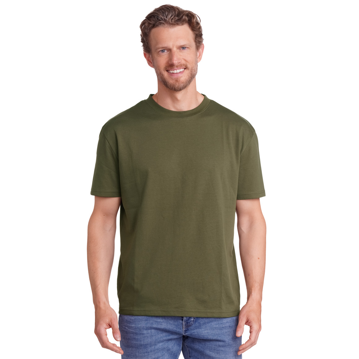 Jonas Nielsen Herren T-Shirt im Oversized-Look dunkelgrün