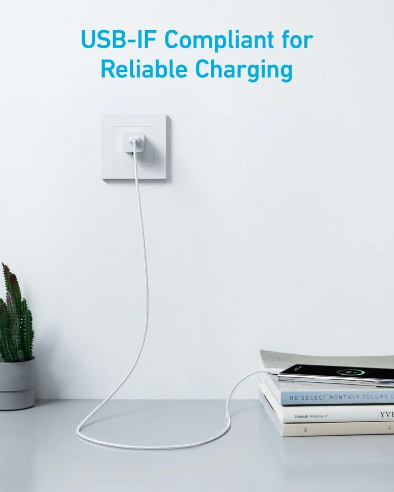 Anker - 322 USB-A til USB-C Kabel - 90 cm - Hvid