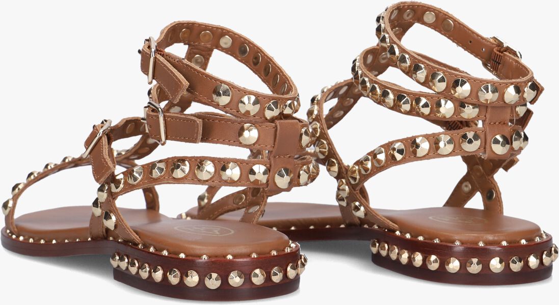 bruine ash platte sandalen play