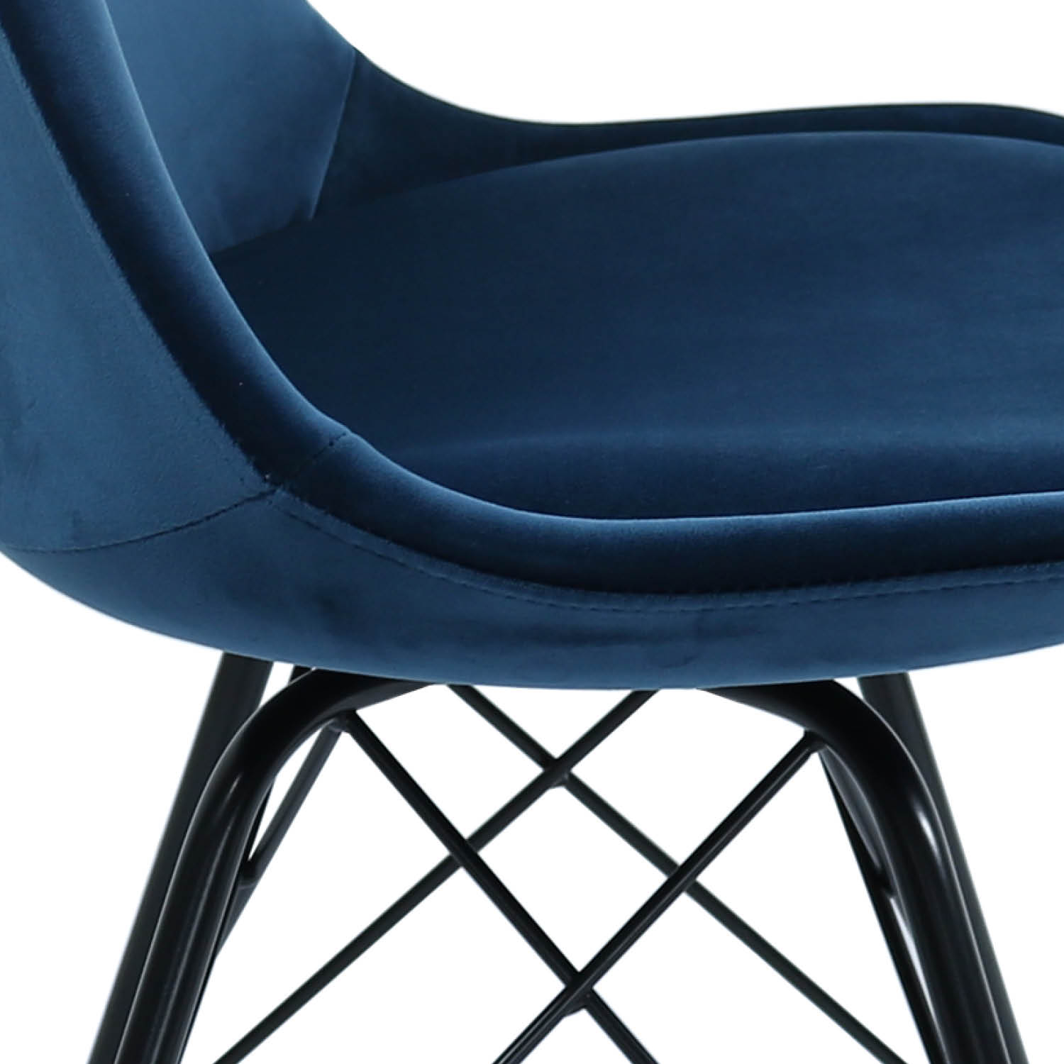 Kick Kuipstoel - Velvet d.blauw BL