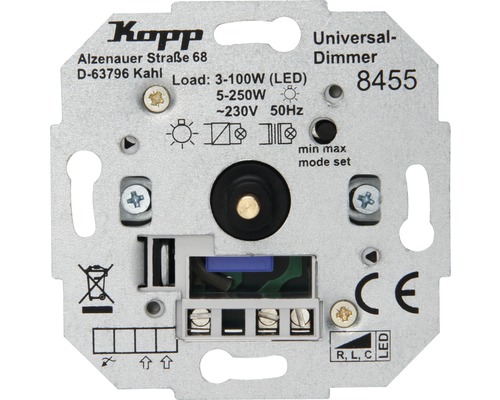 Kopp 845500181 LED Universele Drukknop Dimmer RLC-LED 100W
