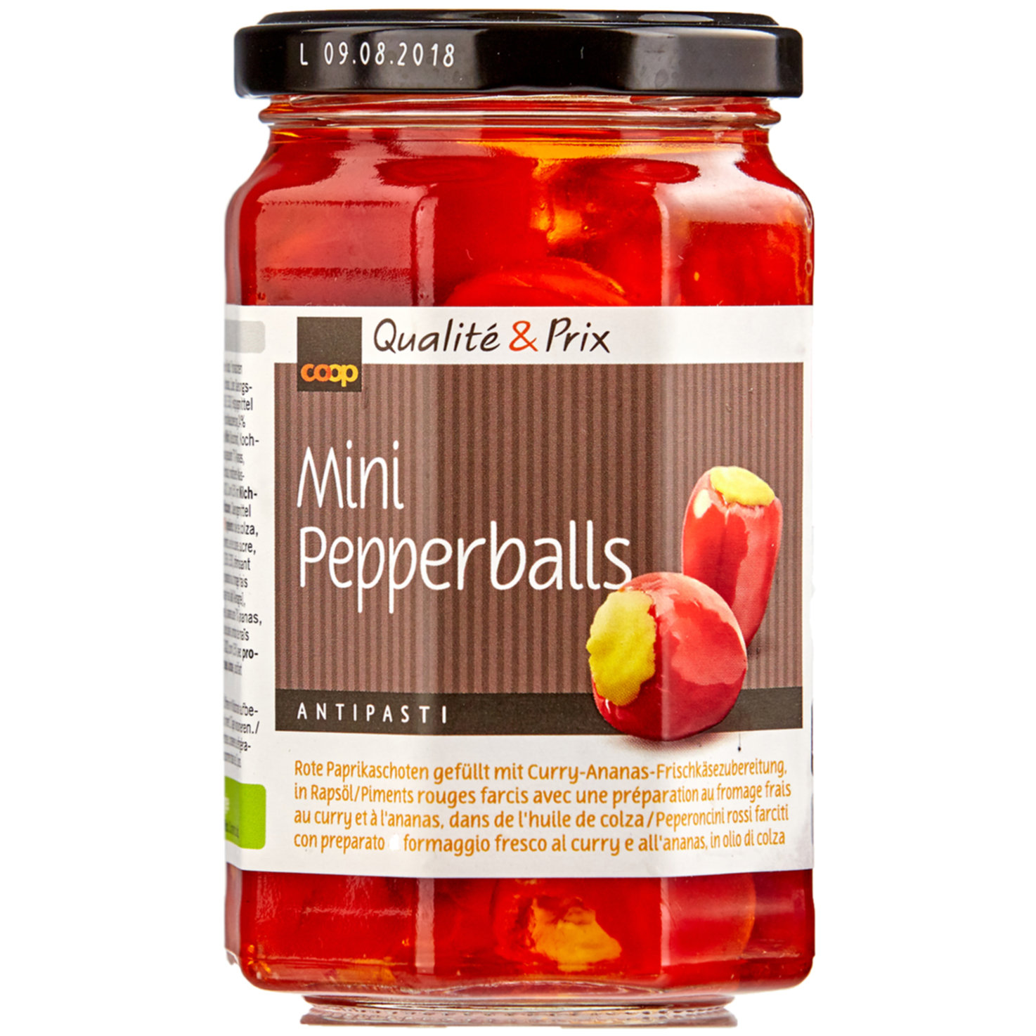 Paprikaschoten Pepperballs mit Curryfrischkäse Tüüfeli mild