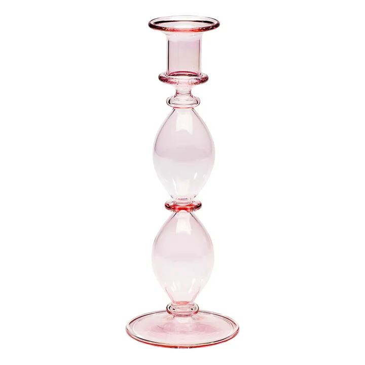 Anna + Nina Bougeoir Olympia en verre | Rose