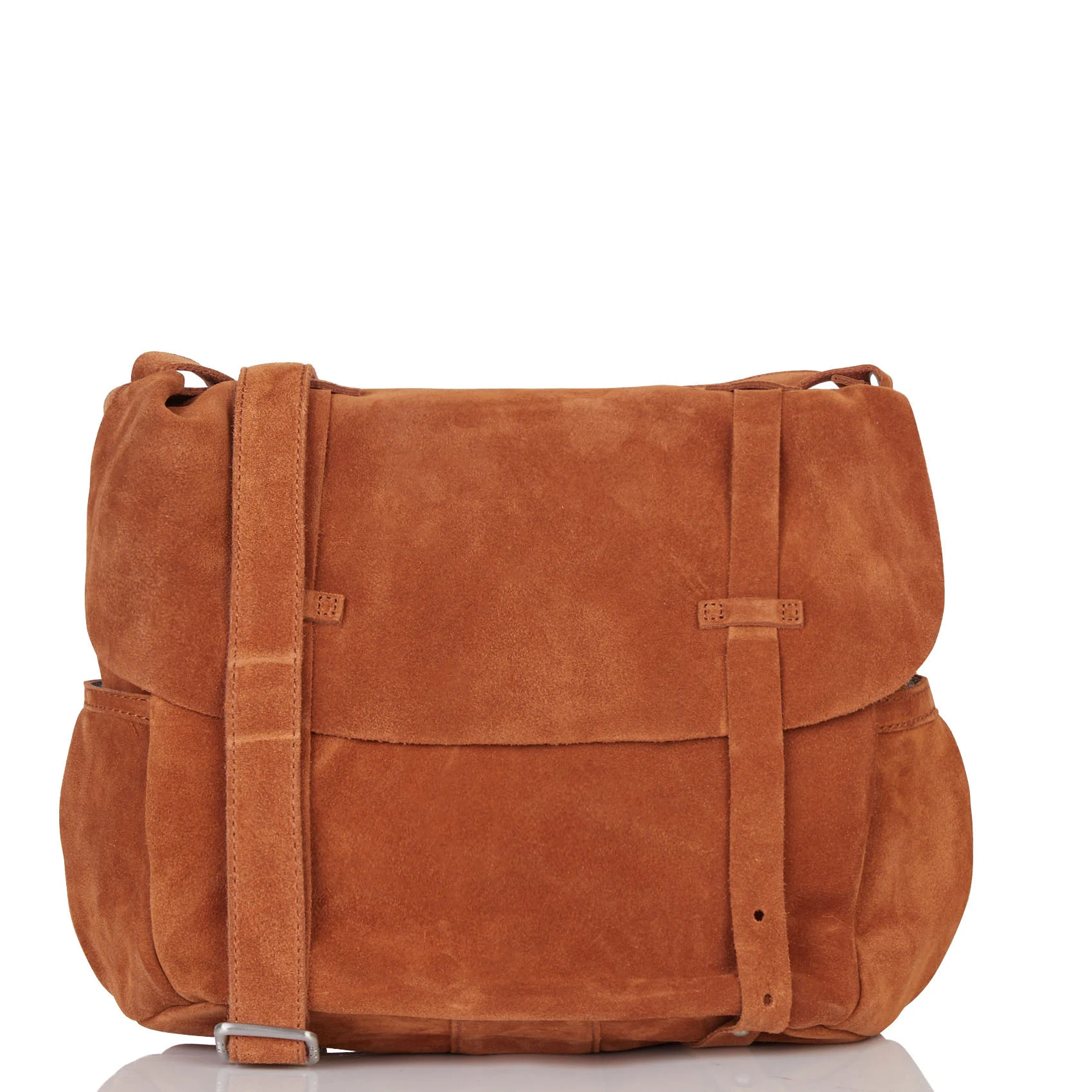 Besace en cuir velours | Marron