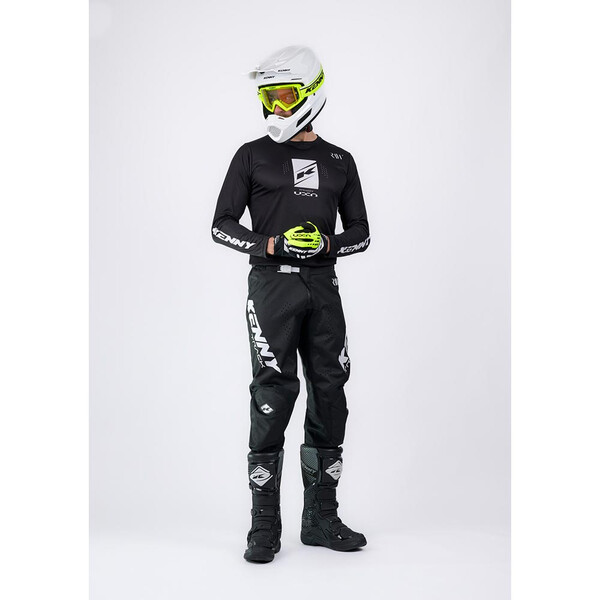 Kenny - Maillot Track Raw Noir / Blanc