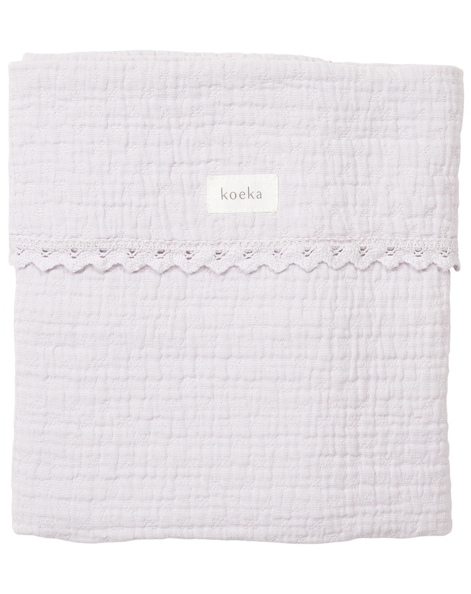 Babydecke LACE ELBA (75x100) in lila