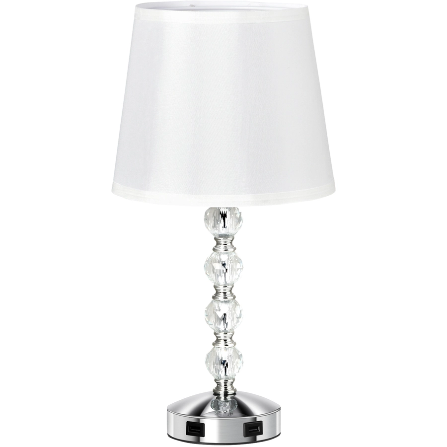 HOMCOM Tischlampe mit Kristalloptik bunt