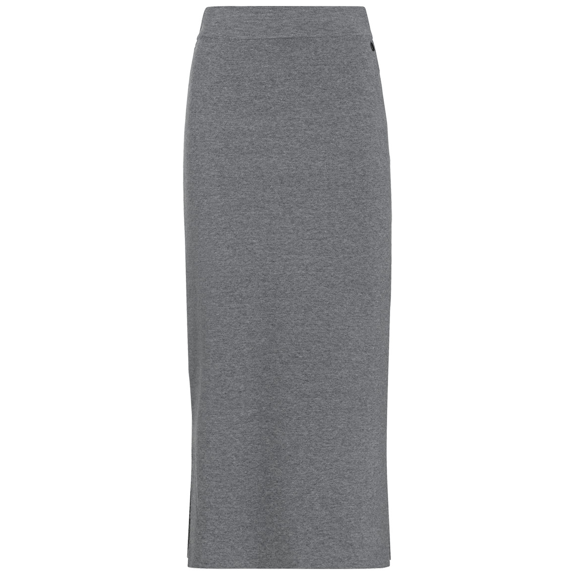 Damen Strickrock in Melange-Optik grau