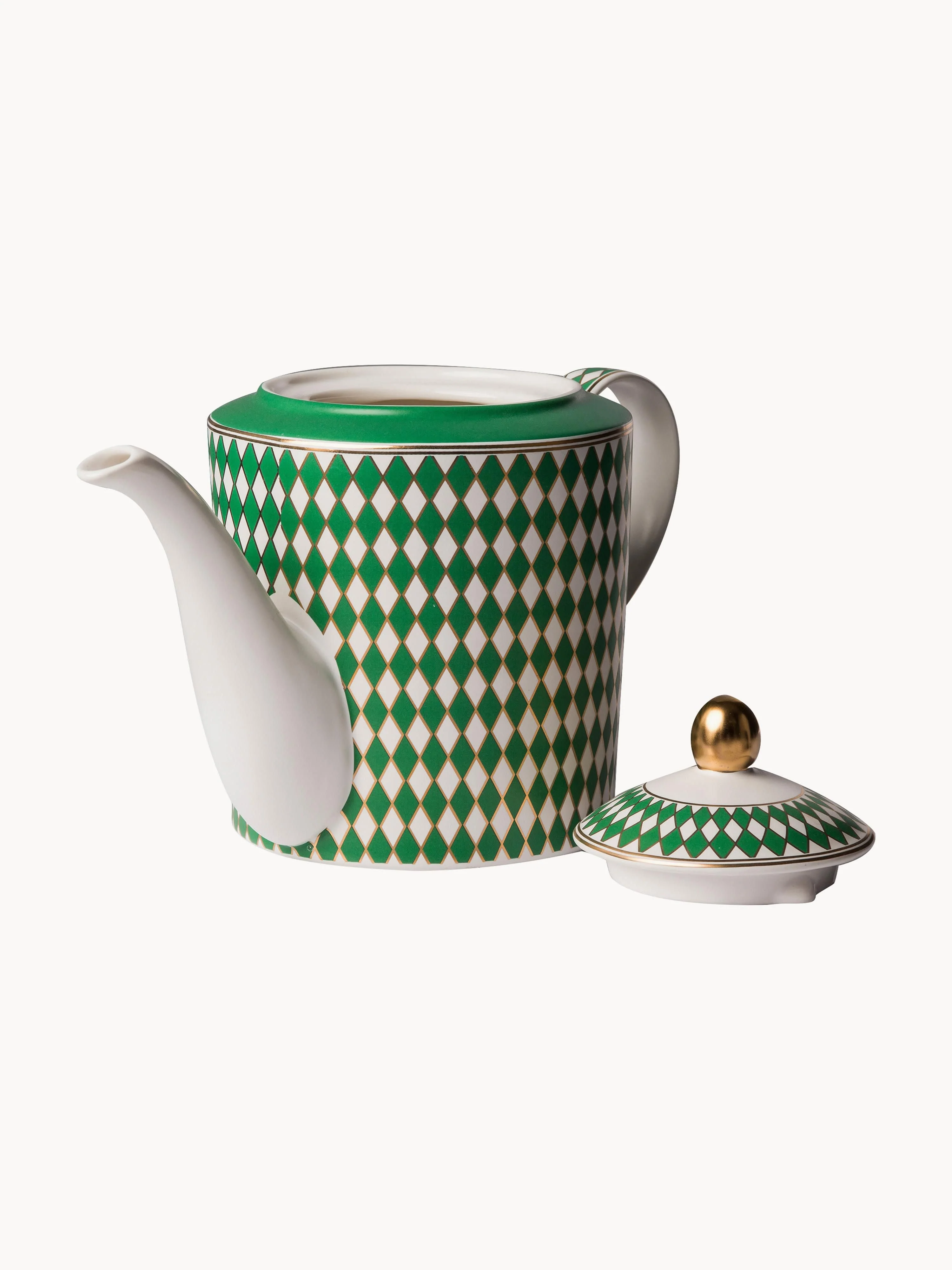 Handgemaakte porseleinen theepot Chess, 1.1 L