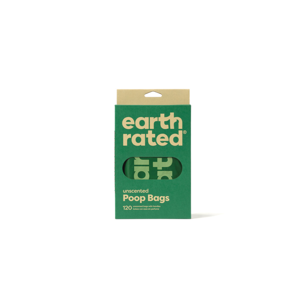 Earth Rated Eco Poepzakjes met Handvat Geurloos120 zakjes