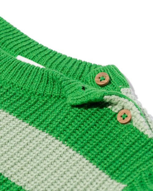 pull maillé à rayures pour bébé vert