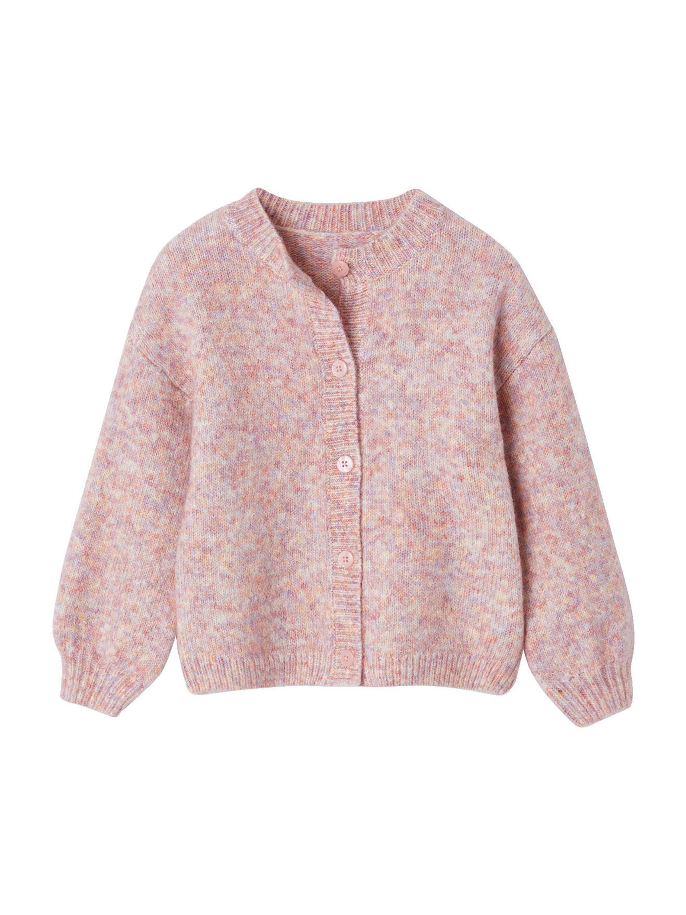 Vertbaudet Flauschige Mädchen Strickjacke rosa meliert