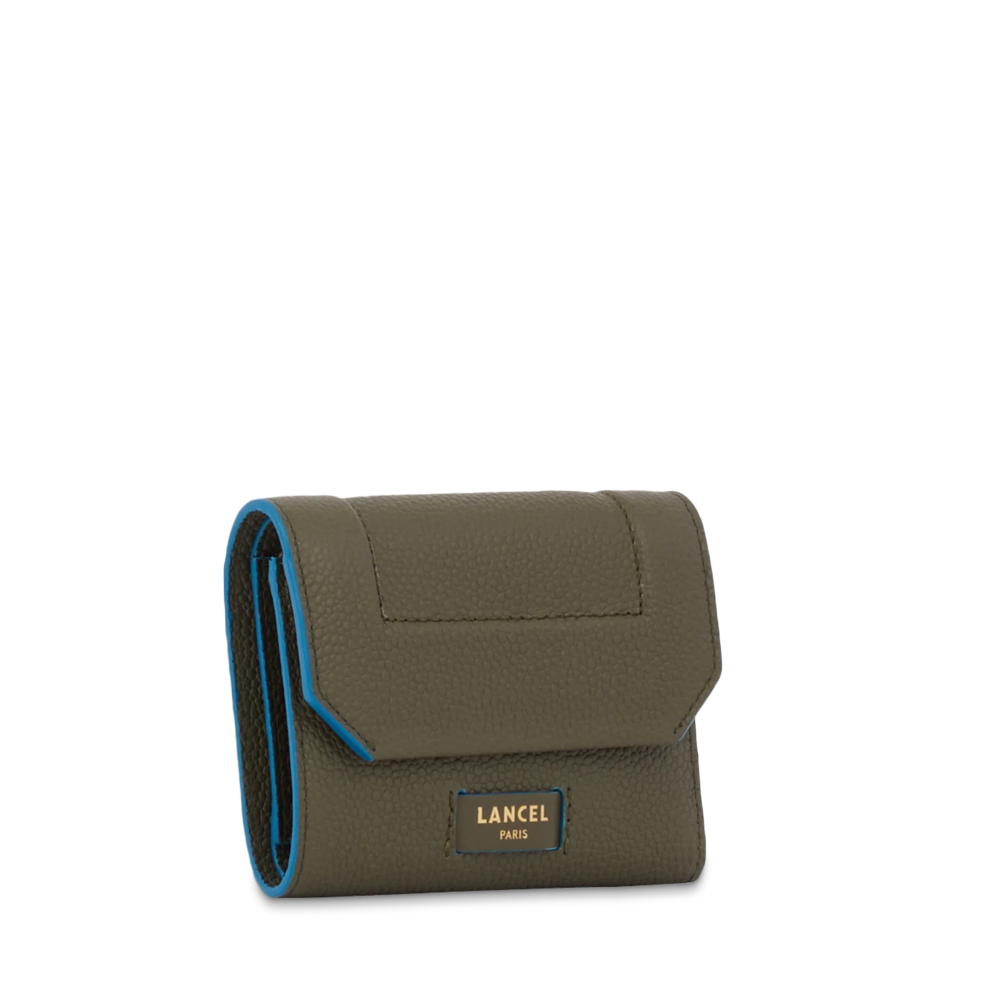 Portefeuille compact medium rabat Ninon de Lancel-Kaki fonce