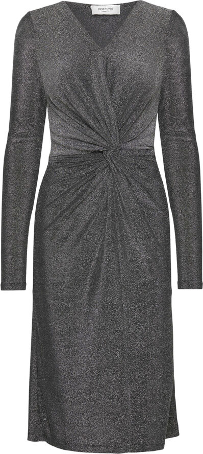 Rosemunde RWNora LS dress Black w. silver lurex