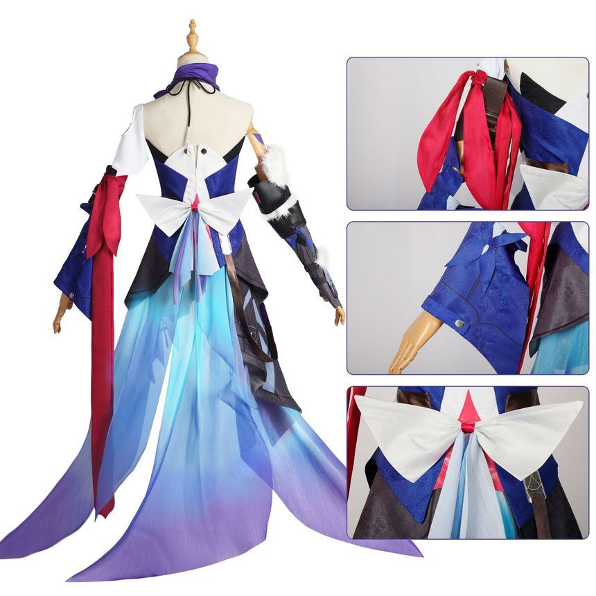 Custaplayu - Honkai Star Rail Seele Cosplay Kostuum / Pruik / Applique Platform Chunky Heel Boots / Set