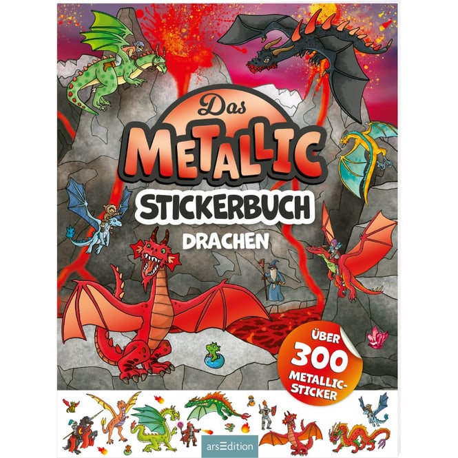 Das Metallic Stickerbuch - Drachen - Über 300 Metallic-Sticker