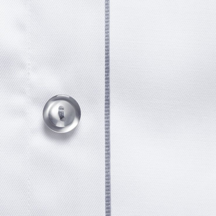 ETON White Twill Shirt Grey Details - Slim Fit Hvid