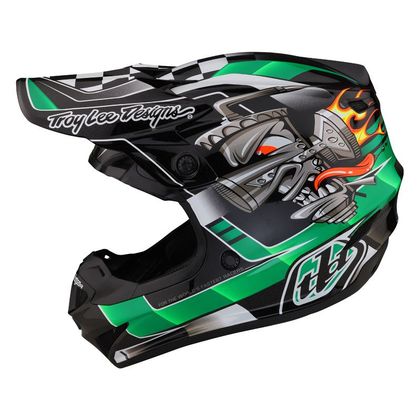 Casque cross TroyLee design SE4 POLYACRYLITE CARB MIPS 2024 - Vert