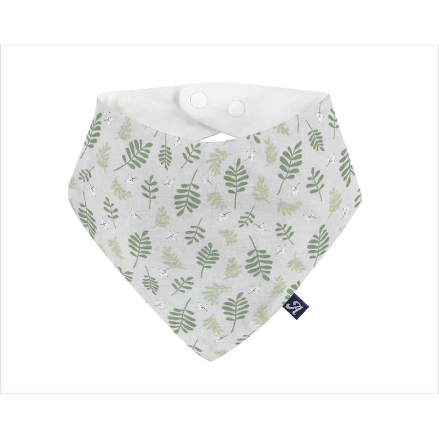 Alvi® Dreieckstuch 2er Pack Drifting Leaves graugrün