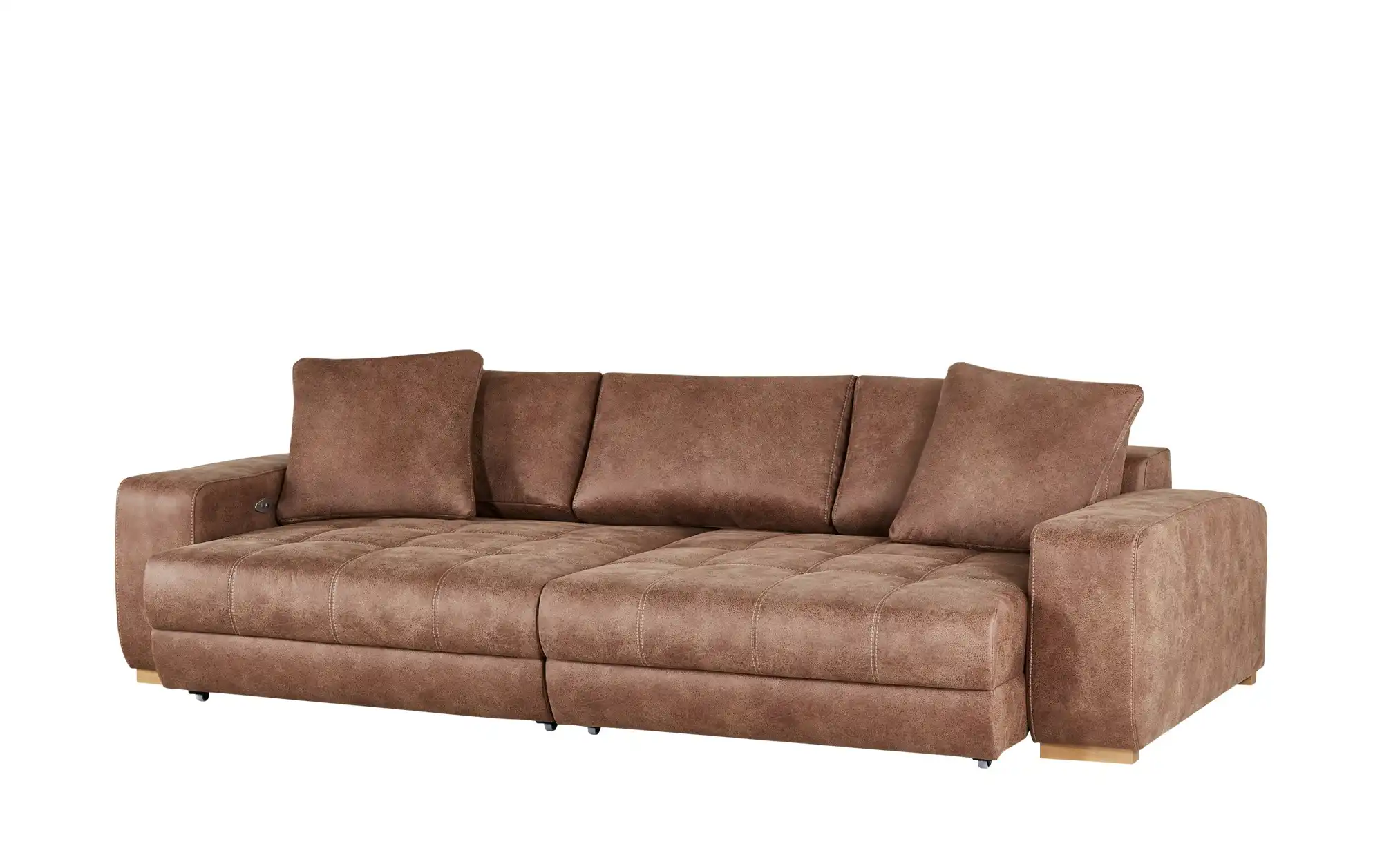 bobb Big Sofa cognac - Microfaser Caro