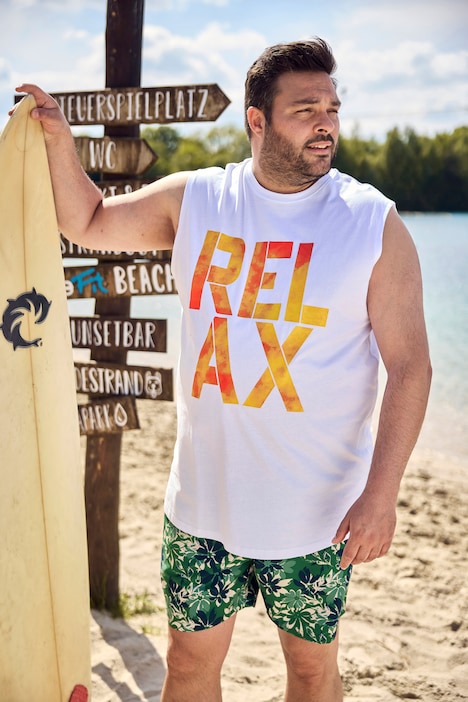 Men+ Tanktop, großer Print, Rundhals, bis 8 XL