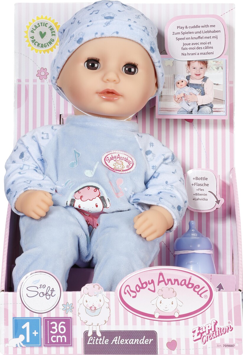 Baby Annabell Dukke - Lille Alexander Med Sutteflaske - 36 CM