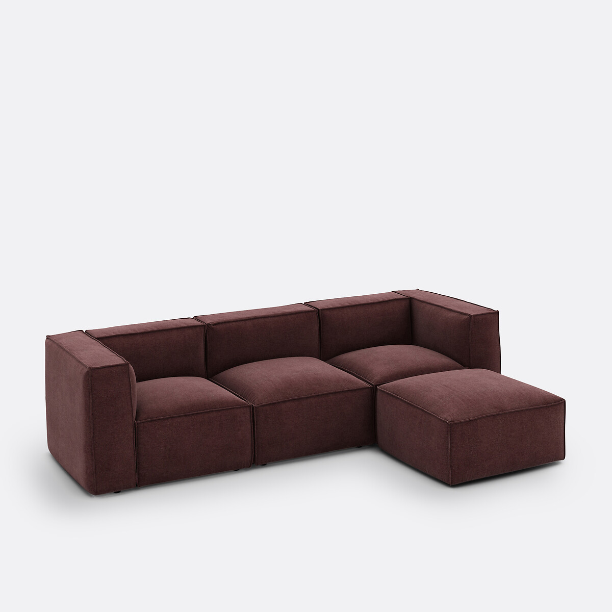 LA REDOUTE INTERIEURS<br>Banco modular em tecido texturizado, Seven