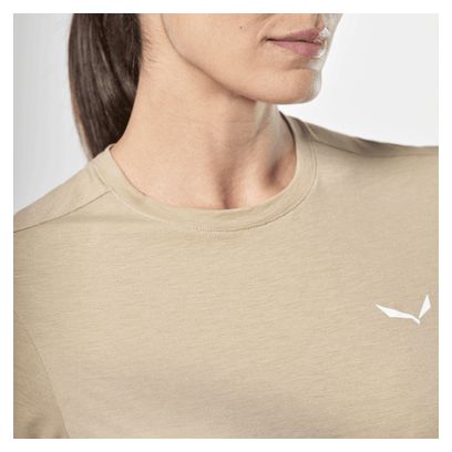 T-Shirt Technique Femme Salewa Puez Dry Beige