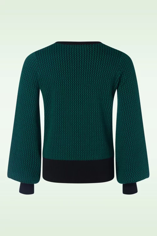 King Louie Teddy Bell Sleeve top in antiek groen