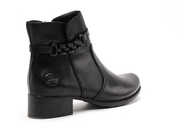 Rieker boots bottine plates femme 78676 noir
