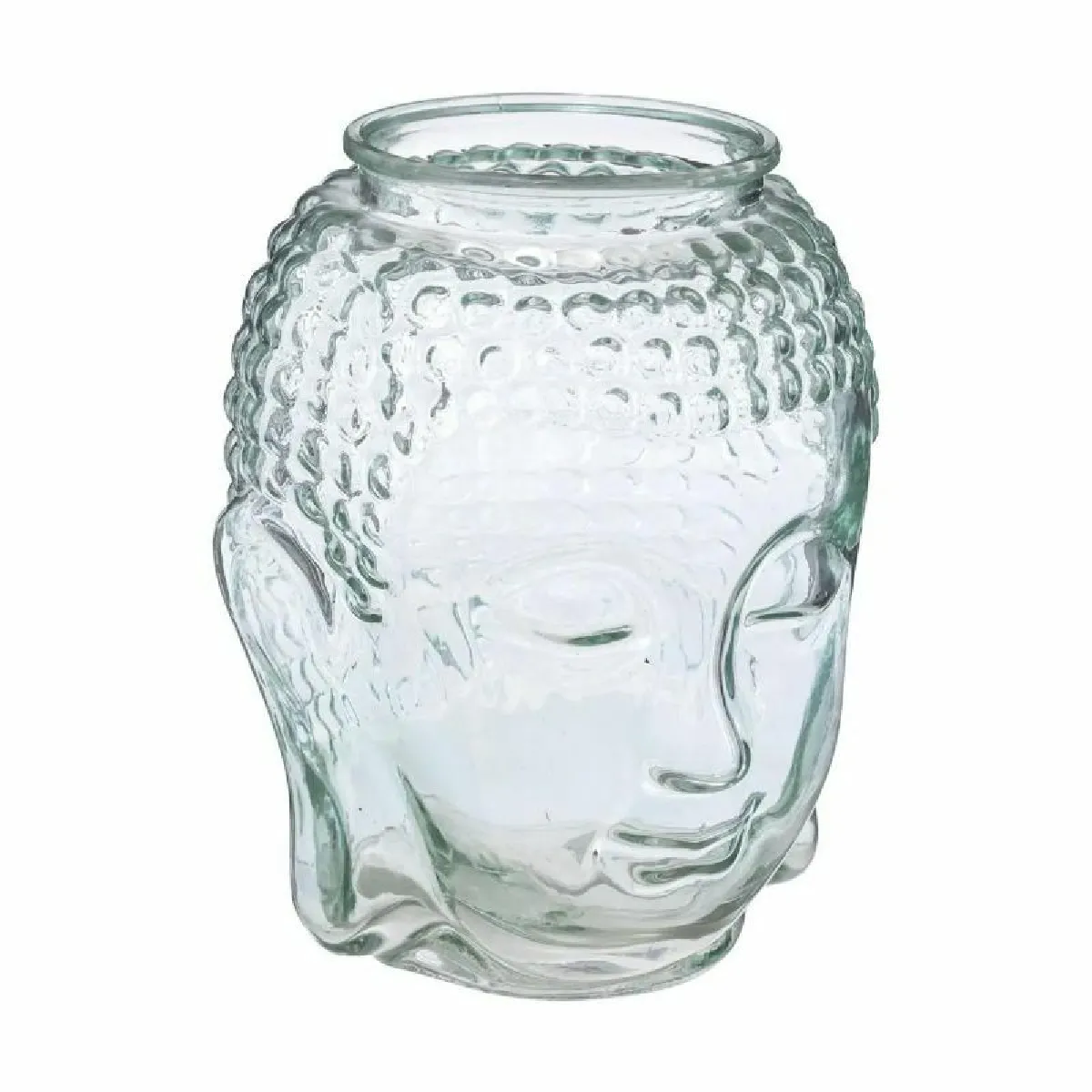 Vase Bouddha en Verre - Transparent