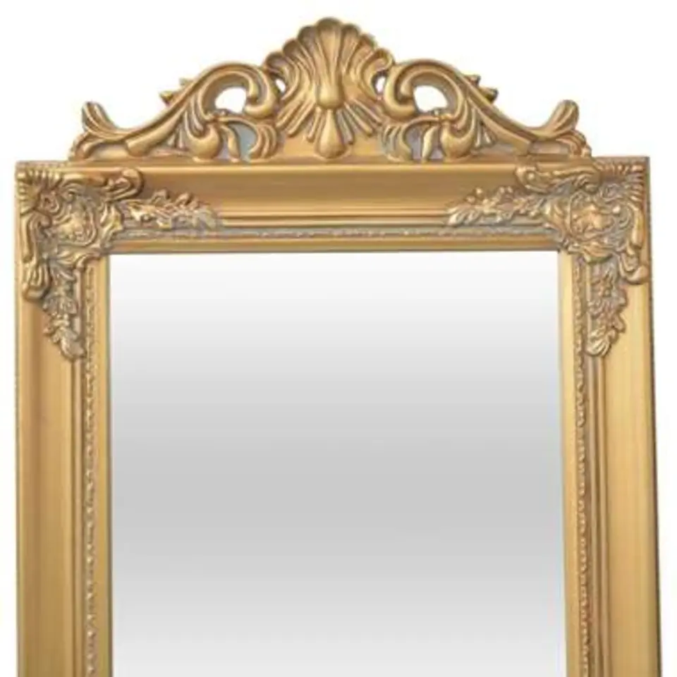 vidaXL - Vrijstaande Spiegel - Goud - Hout - 160 x 40 cm