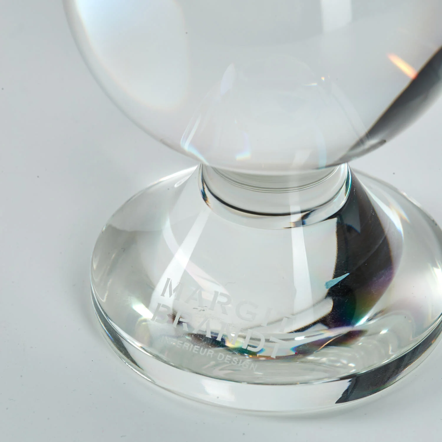 Margit Brandt  Sirene lysestage, klar - H: 24,5 cm.
