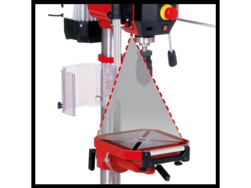 Einhell Säulenbohrmaschine TE-BD 750 E Säulenbohrmaschine mit höhenverstell-, neig- und drehbarem Bohrtisch mit Verbreiterung