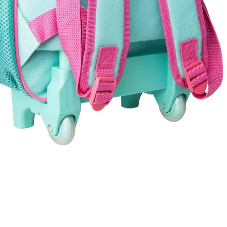 Idena Rucksack-Trolley Einhorn mit 2 Glitzer Rollen, türkis