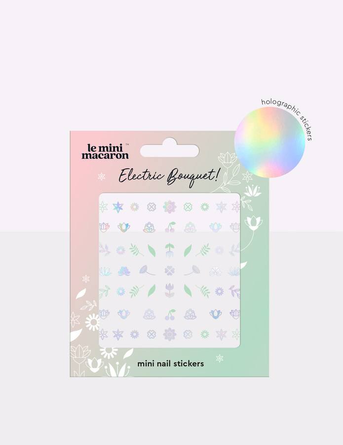 Le Mini Macaron Mini Nail Stickers Electric Bouquet