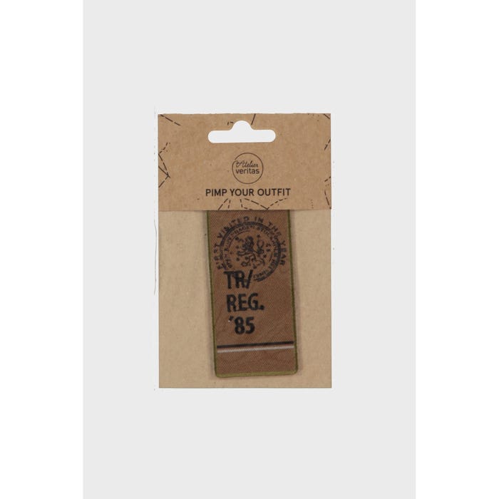 Atelier Veritas-Patch met leger stempel 9x4,5cm