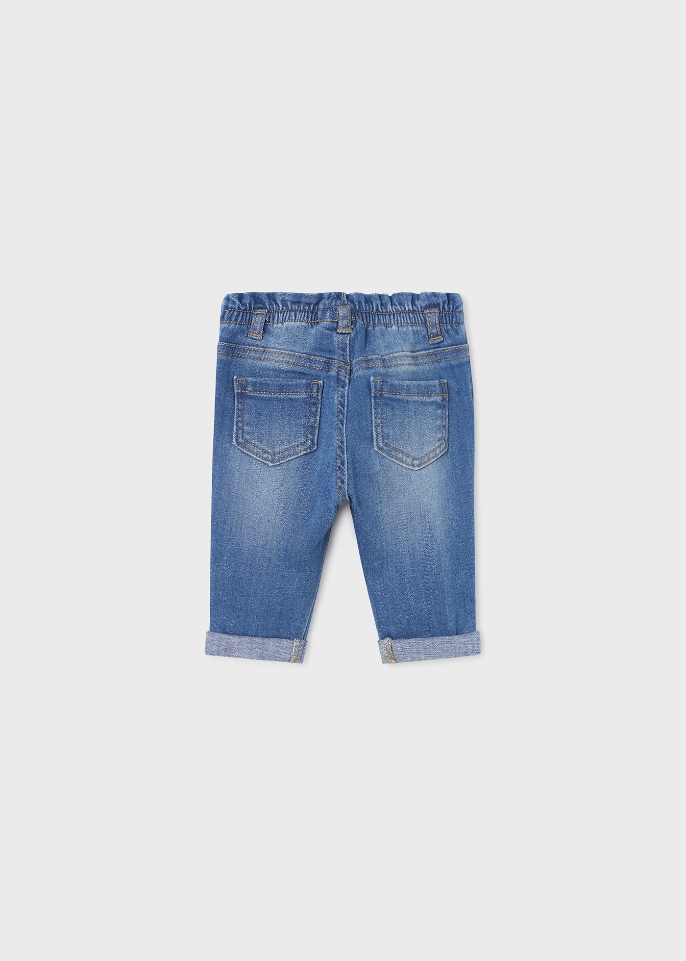 Calças jeggings ajustáveis de algodão sustentável para recém-nascidos