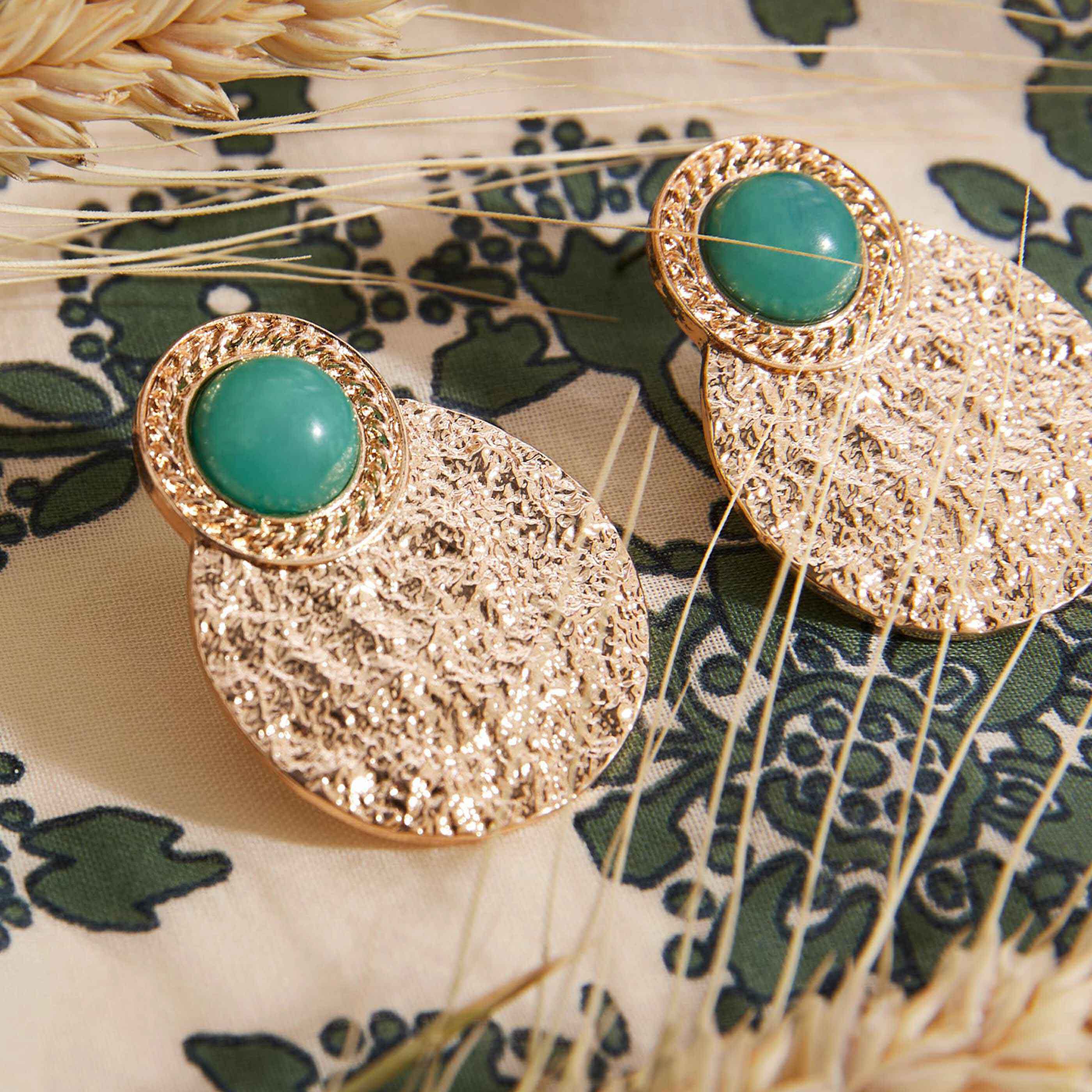 Boucles d'oreilles disques martelés - BIJOUX