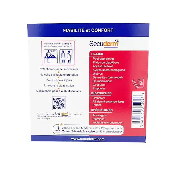 Curativo secundário Secuderm tamanho G, 100% impermeável - 20*30cm