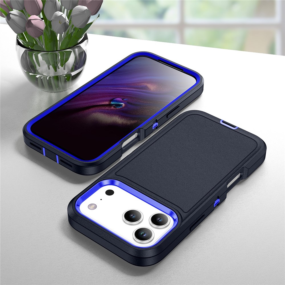 iPhone 17 Pro Outdoor Hybrid Schutz Hülle Defender - Dunkelblau