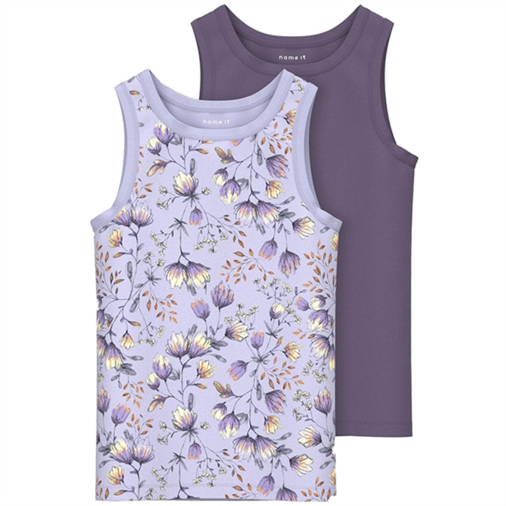 Purple Heather Flower Noos Tank Top 2-Pak
