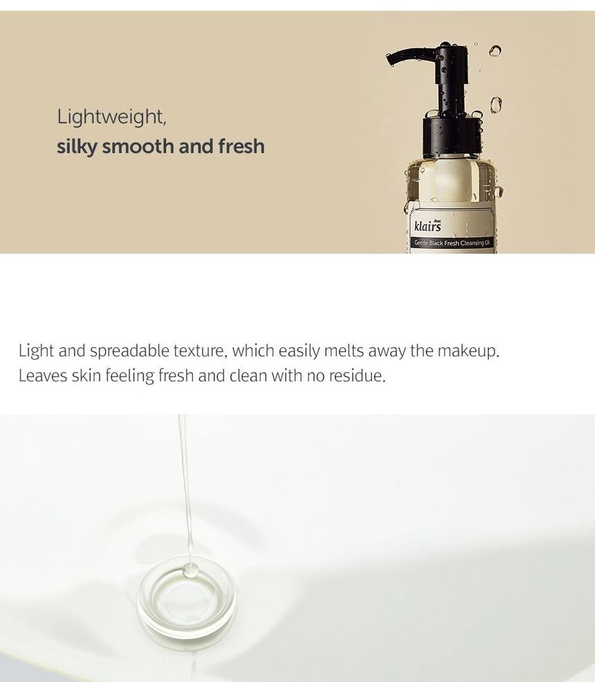 Beste Klairs - Gentle Black Fresh Cleansing Oil MINI