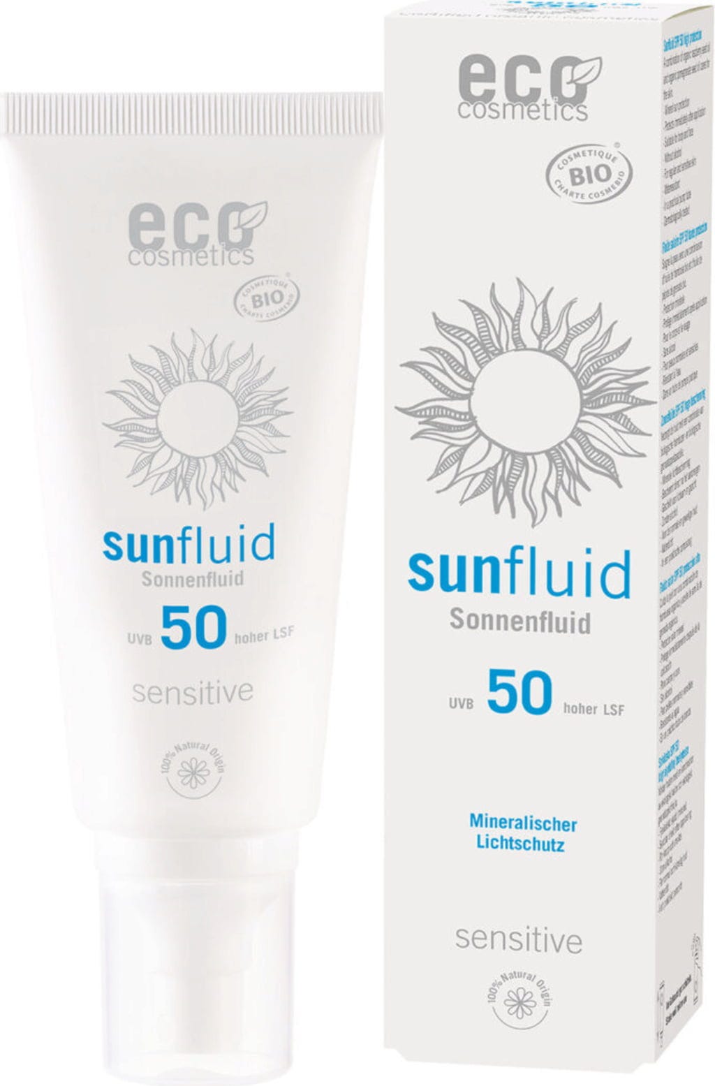 eco cosmetics  Sonnenfluid LSF 50 sensitive, 100 ml